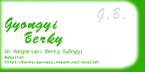 gyongyi berky business card