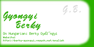 gyongyi berky business card